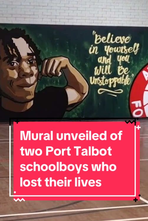 Mural unveiled of two Port Talbot schoolboys who lost their lives | #Wales #walesonline #cymru #swansea 
