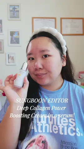 Surprised how using this serum by@SUNGBOON EDITOR changed my base! Also it lowkey feels like a primer too leaving a soft finish on my skin 😭✨💕 #sungbooneditor #sungbooncollagenserum #collagenviral #fillerserum #collagenserum #nighttimeskincare #skincareroutine #glassskin #koreanskincare #kbeauty #AntiAging #AntiWrinkle #Glowing