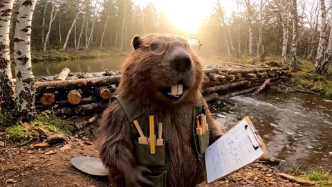 Beaver tells no lies #Ai #aivideo #aiviral #veo #fyp 
