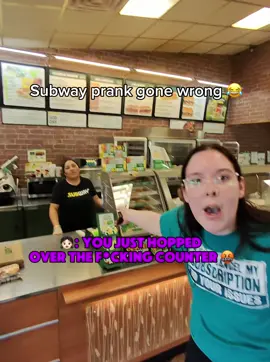 The boyfriend really wanted to square up 😂. I ain't do nothing wrong chat.#subway #foryoupage #fyppp #viral #fypシ゚viral #publicprank 