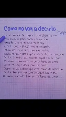 COMO NO VOY A DECIRLO #comonovoyadecirlo #luissilva #llanera #manoletrayrumba #elcancionero #parati #Viral #tuletrafavorita #paradedicar🙈❤️🙈 #letrasdecanciones #escritoamano #