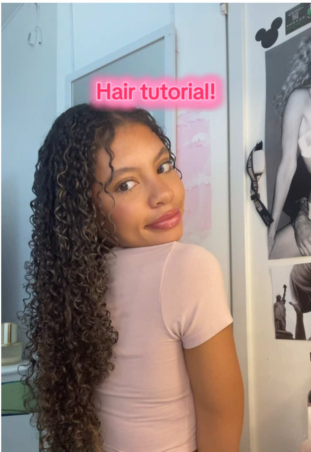 hope this isn’t too confusing. Ily guys🩷 #hairtutorial#curlyhair#3b#3c#fyp