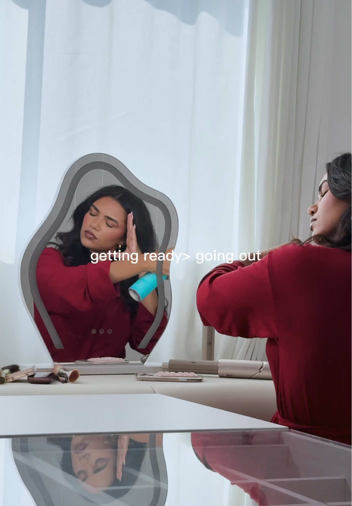 Getting ready with your sis/bestie will always be more fun than actually going out😭🤞🏽 #grwm 