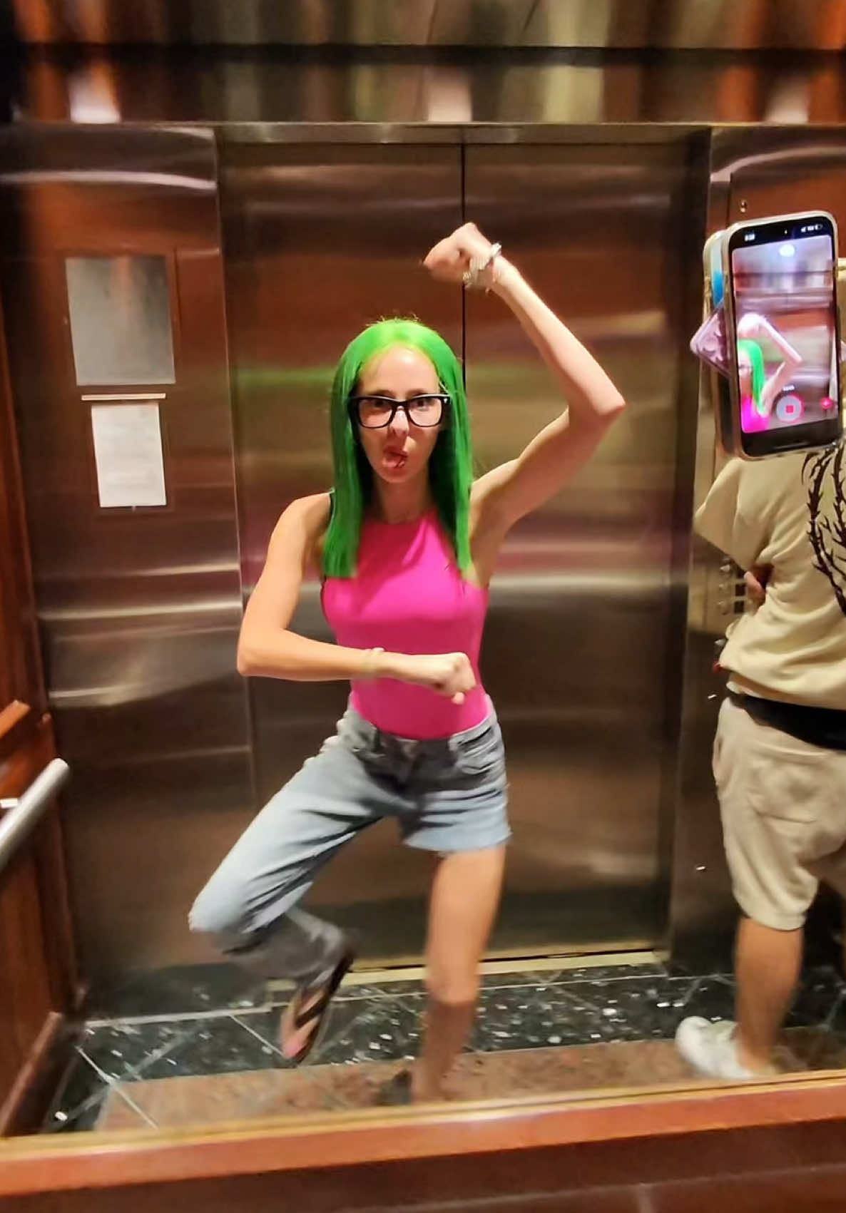 I think the guy in the elevator loved my performace… #fyp #nataliereynolds 