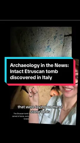 HUGE news in the world of Etruscan archaeology! An unopened, intact chamber tomb has been discovered by a joint American-Italian team led by archaeologists from Baylor University. The photos are stunning and this is going to produce SO much exciting new info about Etruscan life. #archaeologytiktok #archaeology #ancienthistory #history #italy #discovery #etruscan #greenscreen 