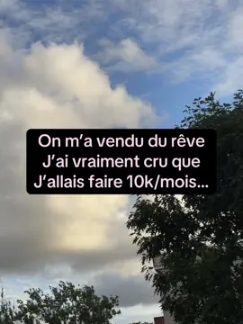 On m’a vendu du rêve. J’ai vraiment cru que j’allais faire 10 000€ par mois. Bon, pas forcément tout de suite… Mais au moins 5 000. Même en partant de zéro. Parce qu’on me l’avait promis. Et au début, j’y ai cru. Première semaine : deux ventes. 1 200€. Mon salaire en une semaine. Je me suis dit : ça y est, c’est lancé. Puis… plus rien. Le vide pendant deux mois. Aucune vente. Aucun retour. Rien. Et là, j’ai douté. Je me suis dit que j’étais pas faite pour ça. Que c’était peut-être juste une belle illusion. Mais la vérité, c’est pas ce qu’on te vend dans les pubs. La vérité, c’est que les débuts sont instables. Flous. Lents. Douloureux, parfois. Mais si tu tiens… Si tu restes focus, tu finis par décoller. Et ce jour-là, tu seras fière de pas avoir lâché. 🔁 Tu t’es reconnue ? 💬 Écris-moi « GO » #facelessbusiness #marketingdigital #marketingdigital #debutbusiness #mindsetentrepreneure #osechanger #businessauthentique #reconversiondigitale #girlboss