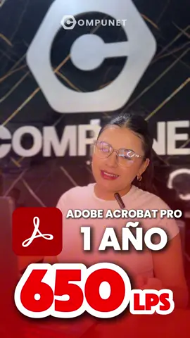 Editar y crear PDFs nunca fue tan fácil: Adobe Acrobat Pro ORIGINAL, 1 año por 650 Lps. ✨ Licencia con todas las funciones 📄 Convierte y edita PDFs fácil y rápido 🔒 Firma y protege documentos con seguridad 💻 Compatible con Windows y Mac 🔥 Solo 650 Lps por 1 año Solo en Compunet, la marca de +5000 clientes a nivel nacional! 💙  #adobeacrobatpro #adobeacrobat #licencias #software #honduras #trabajoremoto #confianza #seguro #original 