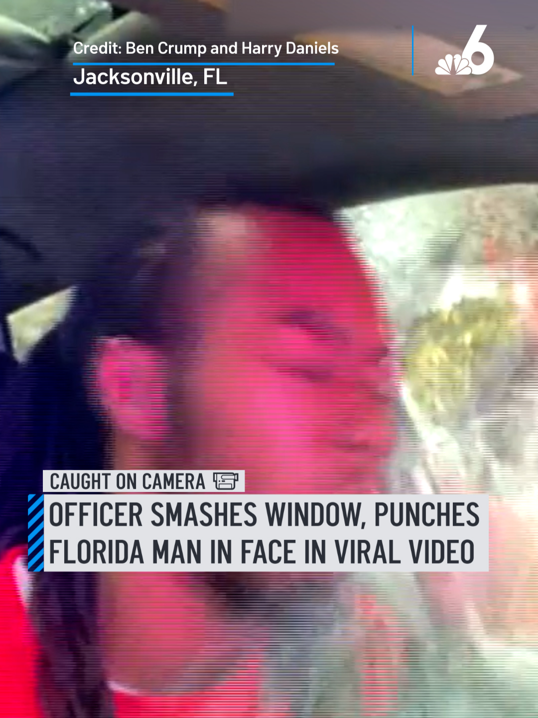 A Florida man has gone viral on social media after deputies with the Jacksonville Sheriff’s Office were seen bashing his window and removing him from the car before he was punched in the face.⁠ ⁠ The now viral video footage showed 22-year-old William McNeil Jr. asking the officers why he was pulled over, and the officer answering, saying he didn’t have his headlights on. After a brief encounter, the situation escalated. ⁠ ⁠ #jacksonville #florida #police #viral⁠