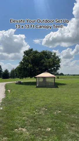 @GARVEE 13 by 13 ft canopy tent! Easy set up, shade all day, elevated back or front yard space, comes with sand bags, double roof for more air flow, strong and weather ready, spacious and adjustable height, and everything you need in one box! Grab yours linked in video!  #garveeoutdoors #backyardevents #garvee #garveehome #Outdoors #Lifestyle 