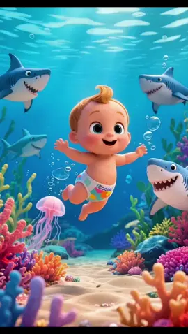 baby shark  #CartoonVibes #ai #KartunAnak #foryou #cute #babyboy #babyshark #FYP 