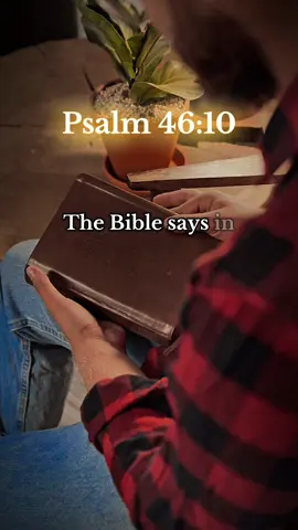 Listen to this encouragement from the Bible in Psalm 46:10 #bibleverse #God #christiantiktok #prayer #Jesus 