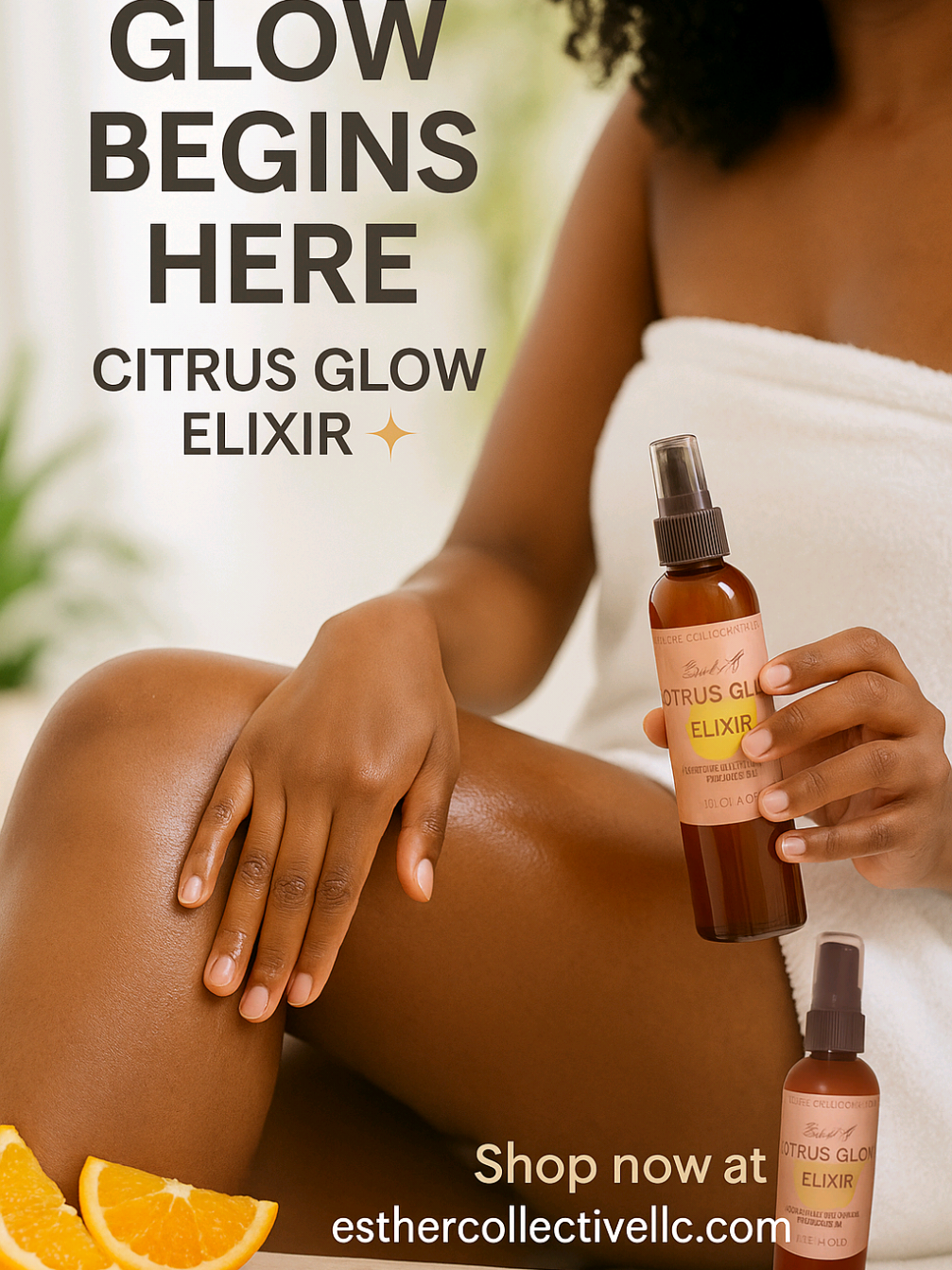✨ Self-Care Starts with Glow! ✨ Watch how just a few drops of Citrus Glow Elixir transforms dry, dull skin into a radiant, silky masterpiece. Oiling my thighs with this golden elixir leaves them soft, hydrated, and glowing all day! 🍊🌿 💛 Packed with Vitamin C-rich botanicals 💧 Deep hydration without greasiness 🌟 Instant glow & smooth finish 💥 Perfect for summer legs, post-shower radiance, and photo-ready skin 📍 Available now at esthercollectivellc.com Tap the link in bio to glow up naturally!#CitrusGlowElixir #EstherCollectiveLLC #GlowUpRoutine #BodyOilGoals #tiktok 