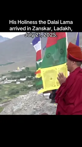 His Holiness the 14th Dalai Lama arrived in Zanskar, Ladakh, on Monday, July 21, 2025. The visit is part of a longer stay in Ladakh, which began on July 12, 2025. He was welcomed in Padum and will be staying at Karsha Chamling Phodrang. _ Zanskar, located in the Indian union territory of Ladakh, India is known for its dramatic landscapes, ancient Buddhist monasteries, and rich cultural heritage.  _ #ladakh #leh #buddhism #buddhist #leh 