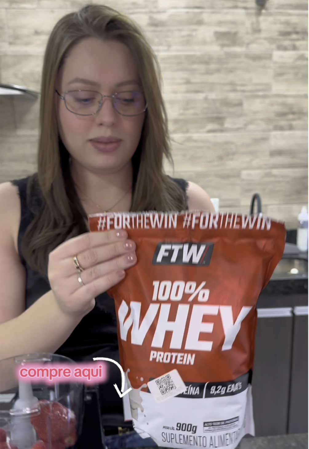 O melhor Whey custo/benefício! #whey #ftw #sorvetefitness #morango 