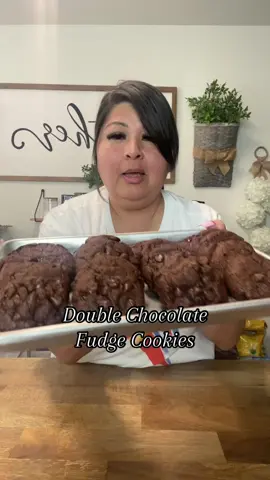 Double Chocolate Fudge Cookies Are a treat! #foryoupage #jenmorales #cookies #recipes #Foodie #baking 