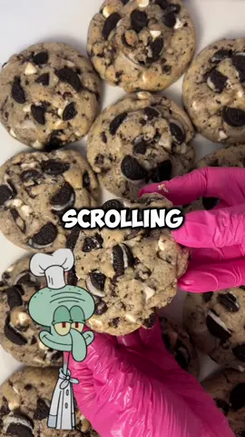 The most delicious cookie dough cookies 🤤 #EasyRecipe #cook #squidward #USA 