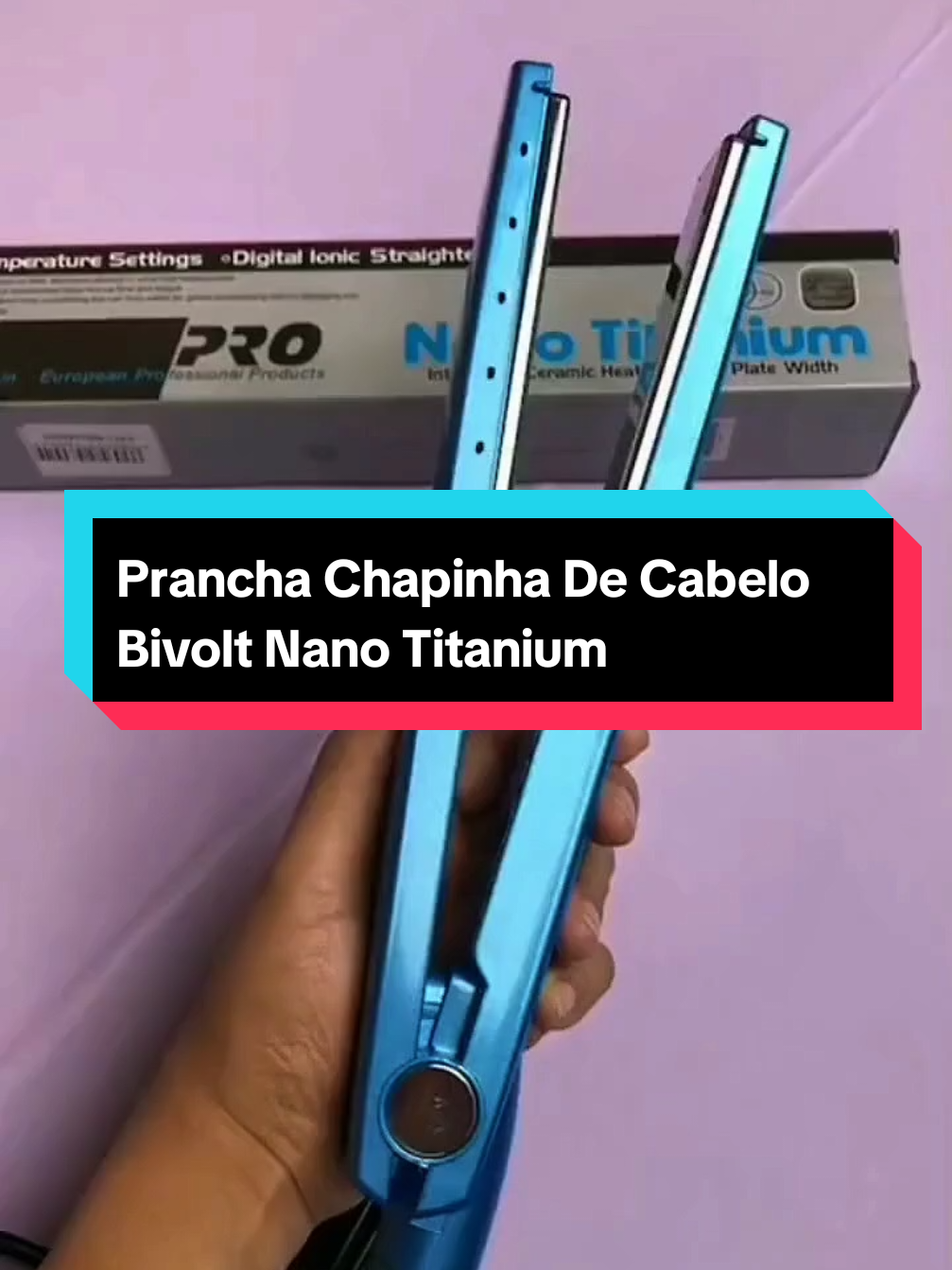 Prancha Chapinha De Cabelo Bivolt 110V/220V Nano Titanium GARANTA A SUA AGORA #tiktokshopchegou 