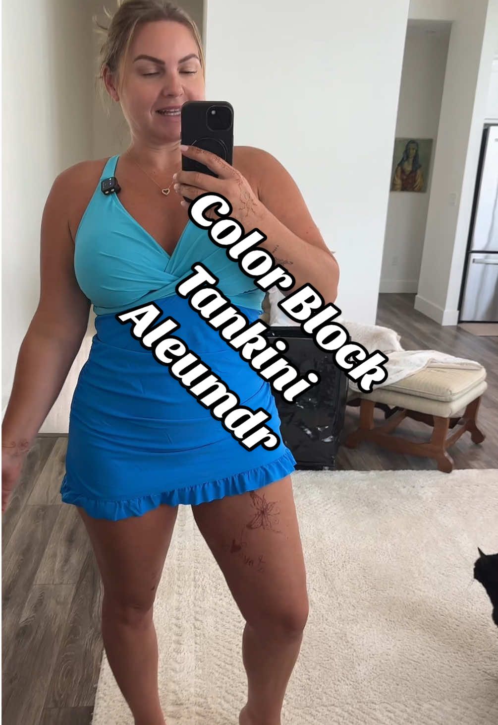 Tankini/ Swim Dress Option! #thicknstrong #swimsuit #bathingsuit #swimdress #tankini #swimwear #swimskirt #resortwear #fallfashion #tiktokshopcreatorpicks #ttsfashionfam #ttslevelup #aleumdr #aleumdrswimwear 