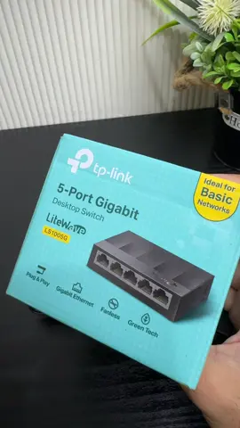 Perlu tambah banyak port LAN? Ini solusinya! TP-Link 5-Port Gigabit, cocok buat kantor kecil & rumahan 🔌 Transfer data cepat, harga terjangkau 👌 #tplink #gigabitswitch #alatjaringan #networkingtools #fyp