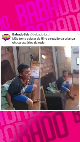 Qual sua opinião? 👀 Criança foi filmada pela própria irmã, após ficar irritado com a mãe. O fato ocorreu após ela tirar o uso do celular filho que segundo ela, estava muito viciado em 