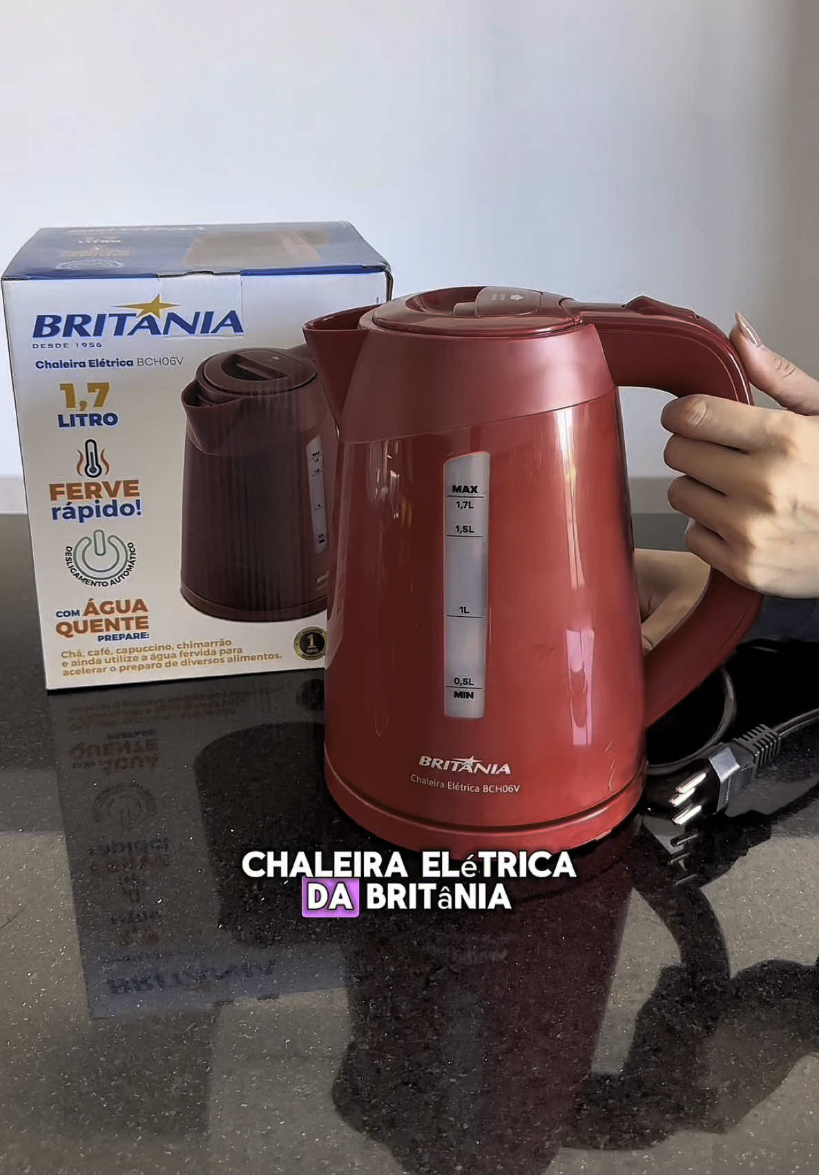 Muito mais praticidade para seu dia a dia com a chaleira elétrica da #britânia 💖🥰 @Programa Afiliados e Criadores  Siga @descontador postamos diariamente as melhores ofertas das melhores lojas e acompanhe as melhores promoções online 🤗