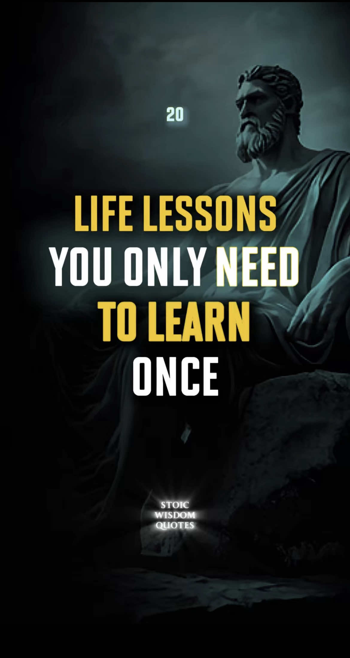 20 Life Lessons To Learn Once That Will Improve Your Life Forever #stoicism #lifelessons #quotes #motivation #stoicwisdom 