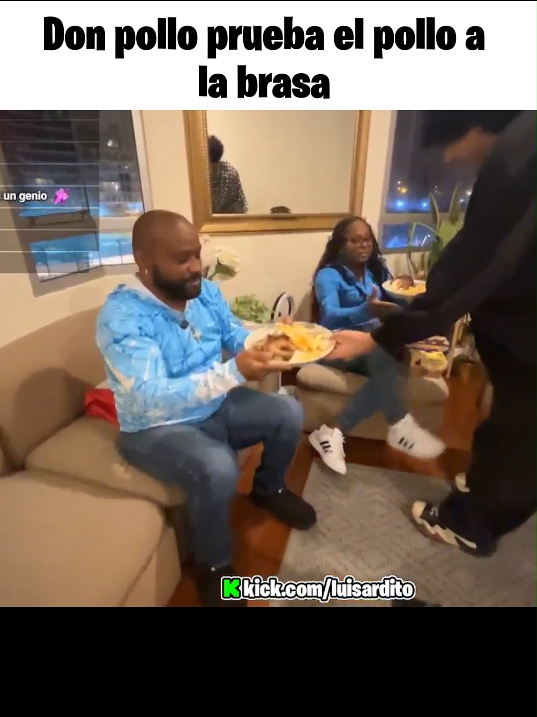 Don pollo probando el pollo a la brasa 🙏#donpollo #luisardo #kick #kickperu #clip