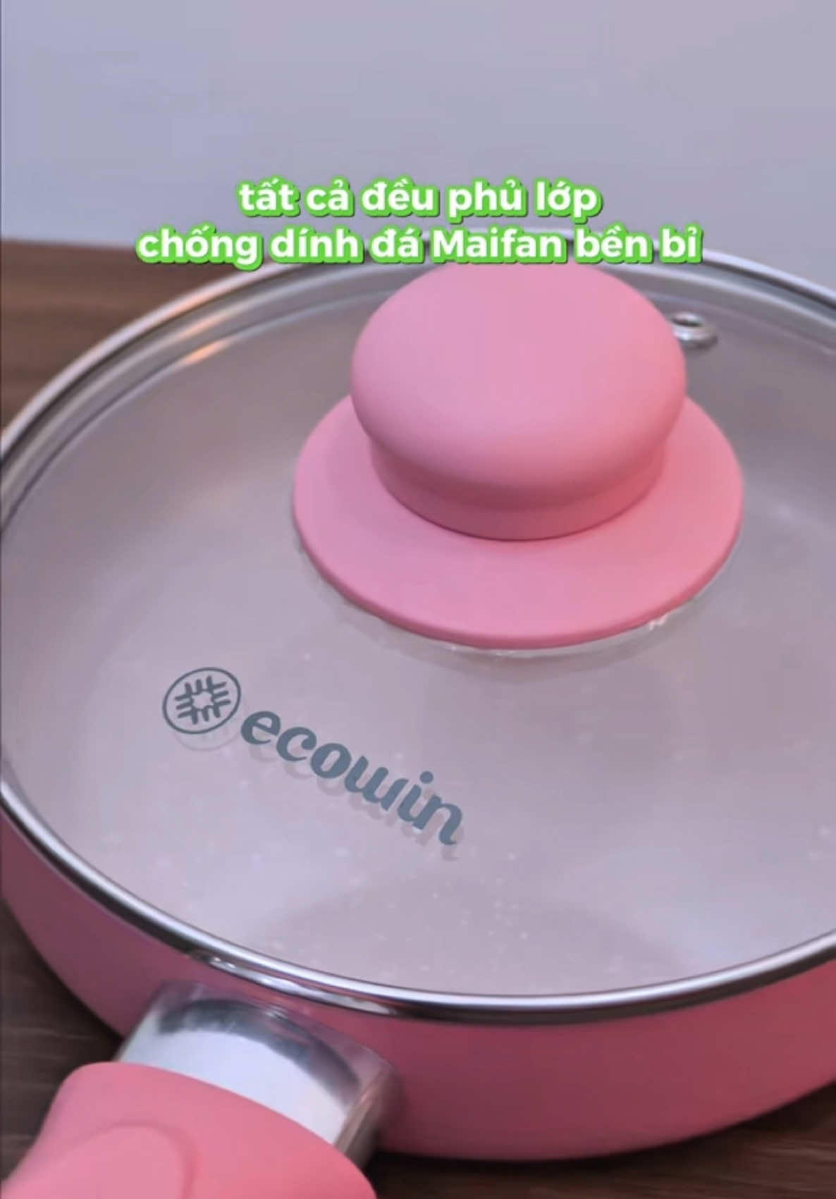 Bộ nồi chảo cao cấp nhà Ecowin an toàn, chống dính. Màu hồng pastel trendy cho gian bếp của mình 🥰🥰🥰 #ecowin #ecowincookware #sale #deal #dungcubep #quatang #kitchen #dobep #hongpastel #DIY #mom 