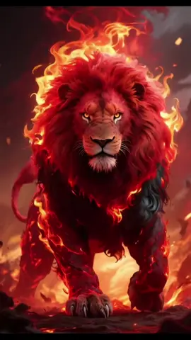 Live wallpaper caption:Fire Lion Unleashed🦁 Flamed rage,roar shakes worlds.🔥 #lion #fire #2025 #beast #aiart #ai #wallpaper #livewallpaper #foryou #fyp #4k #foryoupage #magical #animals 