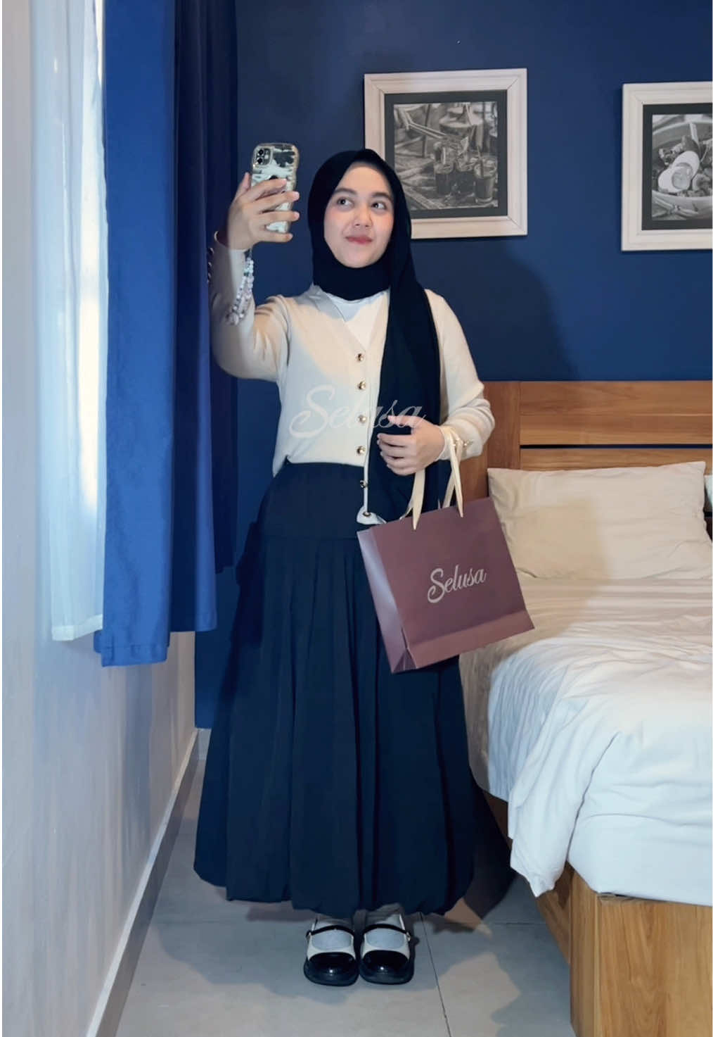 how to style cardigan in 4 different mood👀 #howtostyle #racuntiktok #inspirasioutfit #ootdhijab #localbrand #selusaofficial 