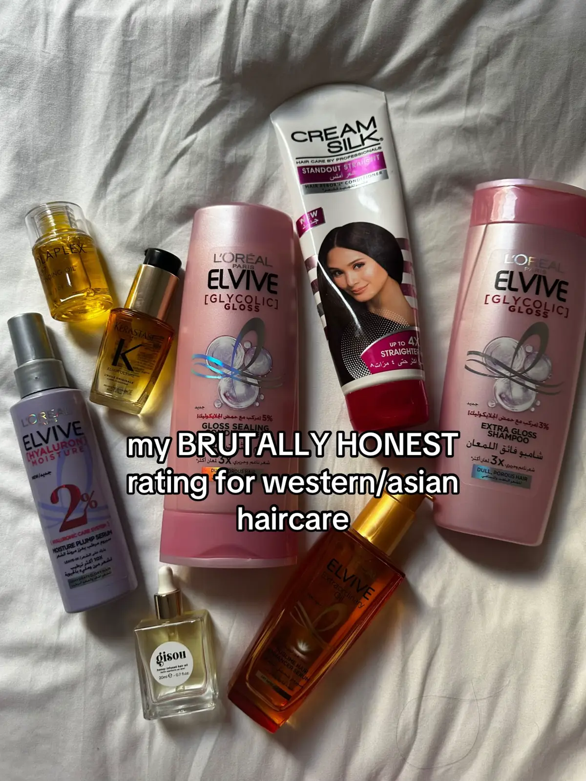 ❗️these ratings are from my personal experience #foryou #trending #beautytips #haircare #hairgoals #hairproducts #hairtok #GlowUp #hairtips #rating #honestreview #elvive #loreal #kerastase #olaplex #drugstore 