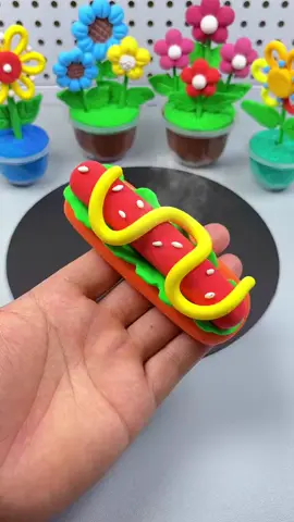 #Ultra-light Clay Crafts #Ultra-light Clay Tutorial Let's make a hot dog bun with clay together #Handmade DIY
