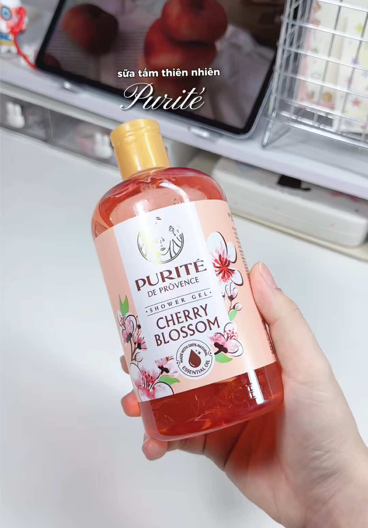 tắm xong thơm mát như dùng nước hoa lun muê xỉuuu🌸✨ #purite #suatampurite #suatam #suatamnuochoa #cherryblossom #thomtho #lamsachda #showergel #camilleeoi #xuhuong 