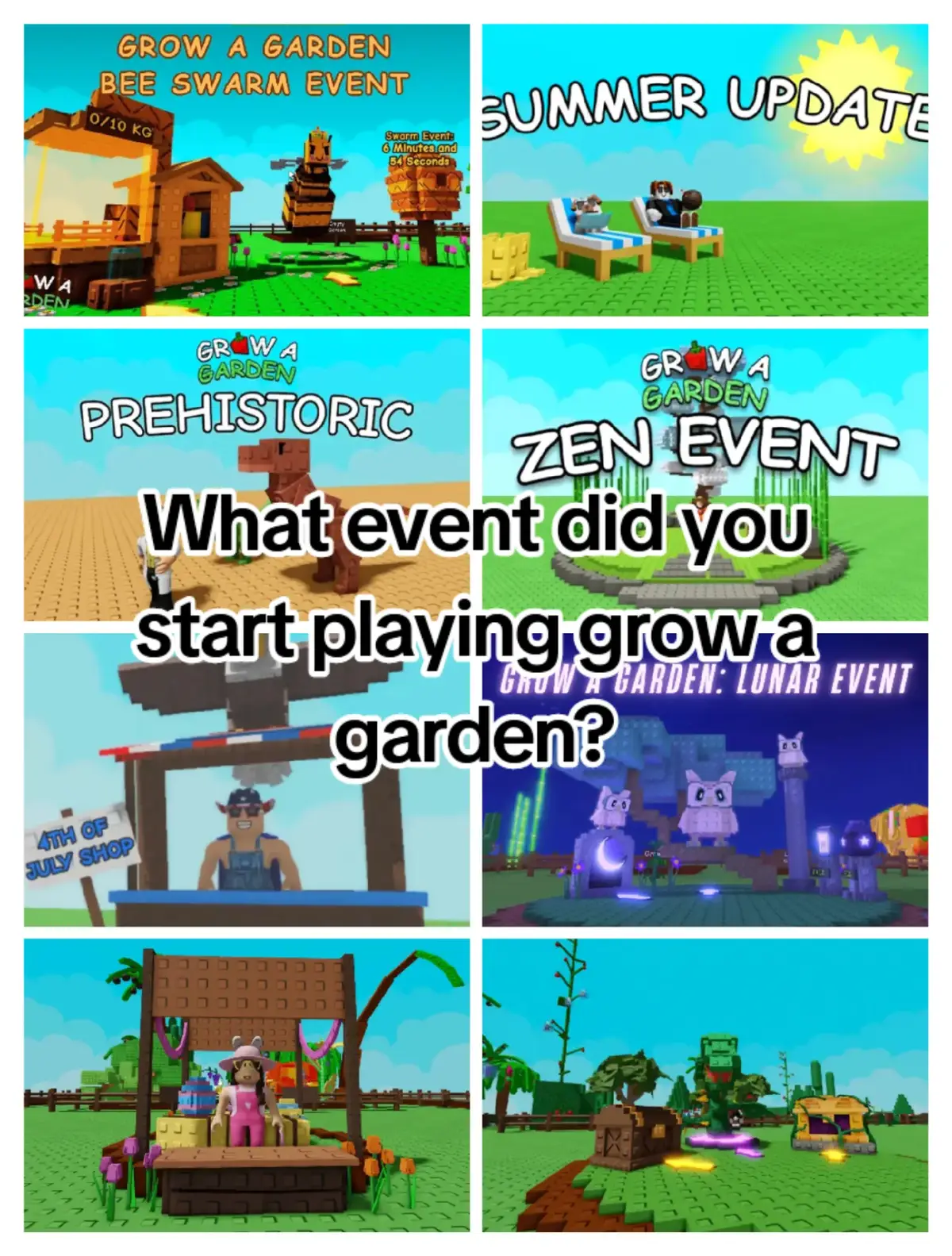 What event did you start playing from? #growagarden #growagardentierlist #xuhuong #xhhhhhhhhhhhhhhhhhhhhhhh #ILoveTiktok♥️ 