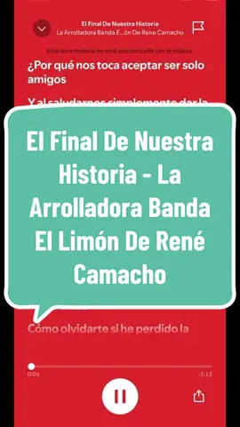 #ElFinalDeNuestraHistoria #LaArrolladoraBandaElLimon #CancionesConLetra #Música #ParaTi 