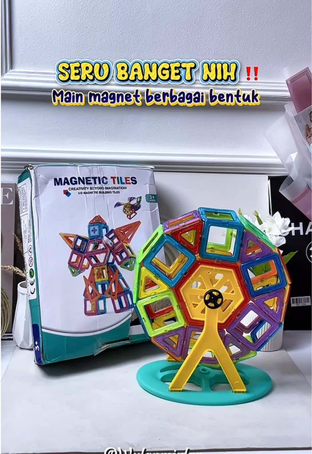 Mainan magnet untuk mengisi waktu luang #mainan #mainananak #mainanviral #fyp 