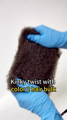 Color 2 afro kinky hair bulk make sister loc🥰💕#exyhair #fyp #sisterlock #locextetensions #microlocs 