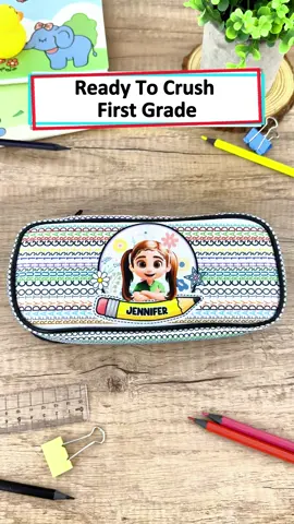 Everything she needs, all in one place 🎒 Neat, cute, and 100% HER. #wanderprints #personalized #gifts #backtoschool #giftforkids