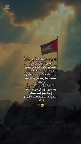 اللهمَّ قد ضَاقت القُلوب حُزناً على الأهل في غزَّة  اللهمَّ كُن لِغزَّة عوناً و مُعيناً  اللهم إنا لا نملك لغزه وأهلها إلا الدعاء  فلا ترد لنا دعاء ولا تُخيب لنا رجاء وأنت أرحم الراحمين. اللهُم كُن لاهل غزة  عونًا ونصيرًا، وبدّل خوفهم أمنًا وبدل جوعهم شبعا.  اللهم احرسهم بعينك التي لا تنام..#تصويري #اللهم_انصر_الإسلام_وأعز_المسلمين #غزه#📸 #حالات_وتس 