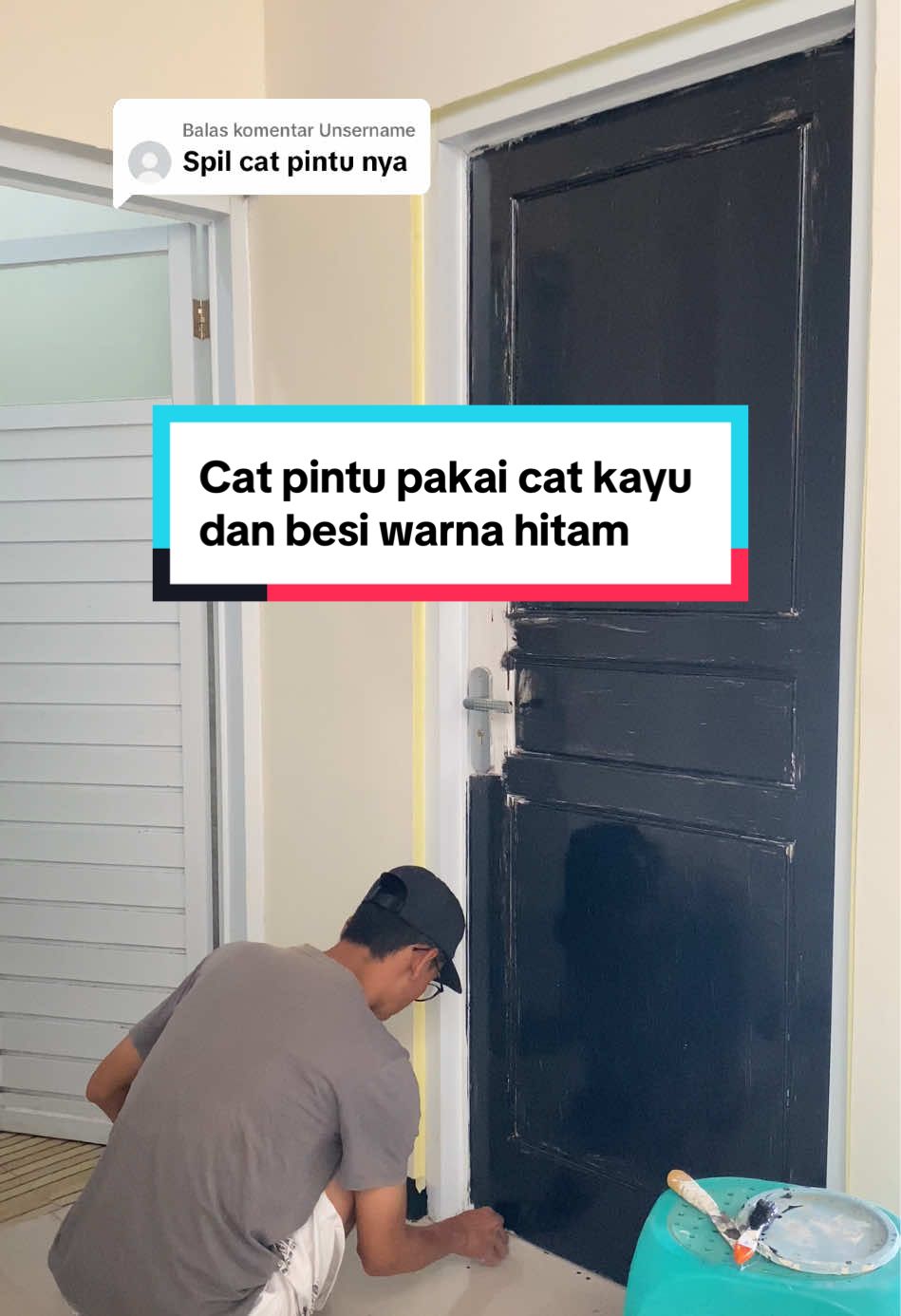 Membalas @Unsername  cat pintu co di keranjang kuning 🤩✨ #cat #kamaraesthetic #pintu #rumahminimalis 