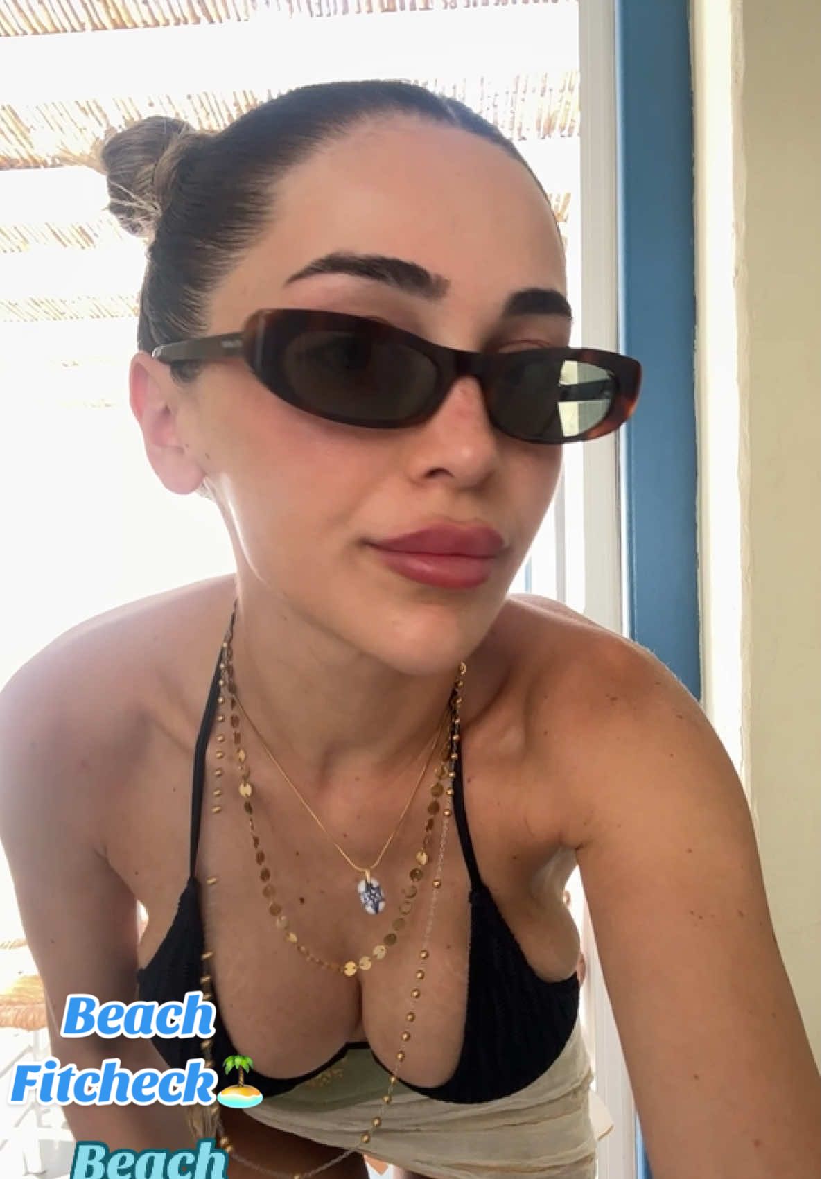 Beach fitcheck👙🏖️🏝️⛱️☀️ #fypシ゚ #fy #grwm #fitcheck 