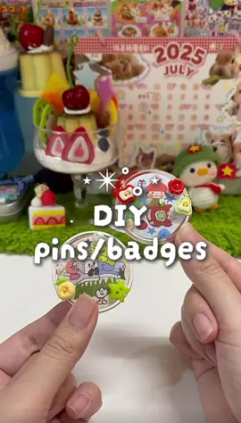 Making diy pins / badges 💖🥦 mới đón được mấy em cúc áo xinh iu nên phải làm liền #DIY #craft #handmade #pins #pin #badge #badges #decor #cute #aesthetic #heiseiretro #juminocore #crafting #foryou #fyp #idea 