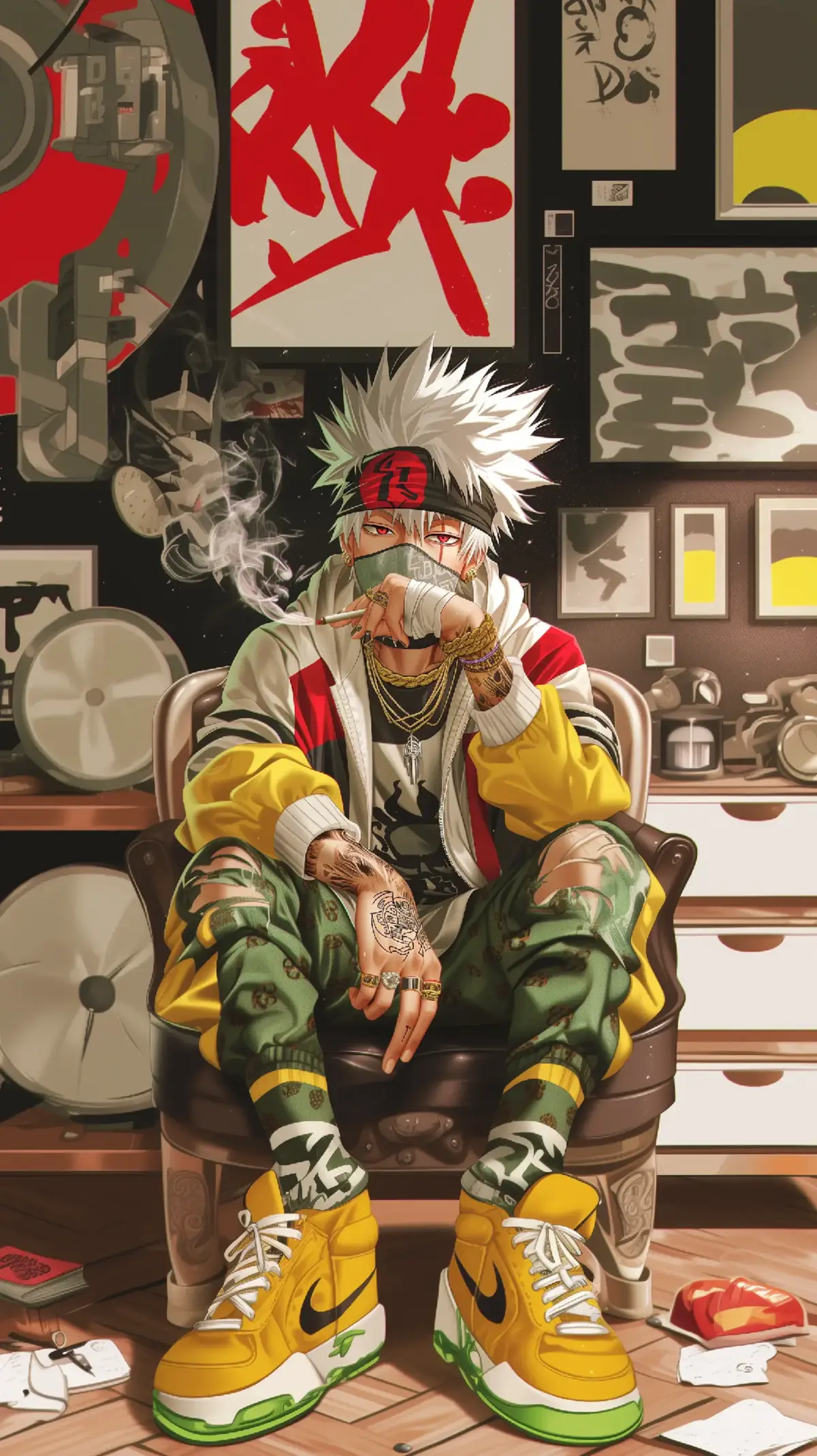 Wallpaper del anime Naruto Shippuden  #wallpaperanime54 #naruto #kakashi #fondosdepantallaenmovimiento #animewallpaper 