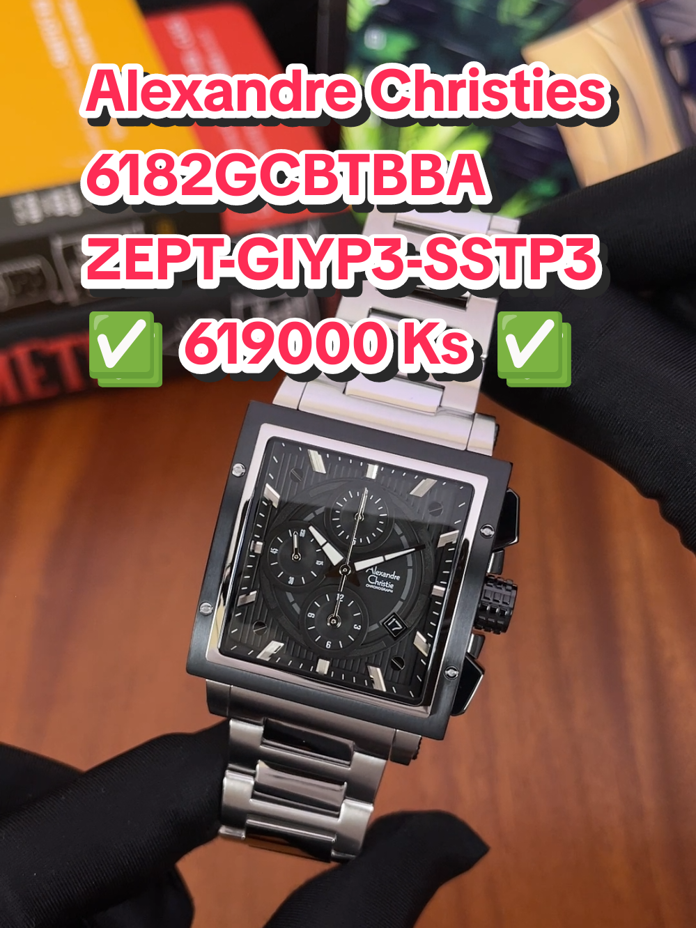 Alexandre Christies 6182GCBTBBA ZEPT-GIYP3-SSTP3-SL:A4:B1:L0 ✅  619000 Ks  ✅ Case Size : 38 mm Water Resistance : 3 ATM #alexandrechristie #နာရီ #ရောက်ချင်တဲ့နေရာရောက်👌 #နာရီချစ်သူများအတွက်တင်ပေးလိုက်ပြီနော် #fyp 