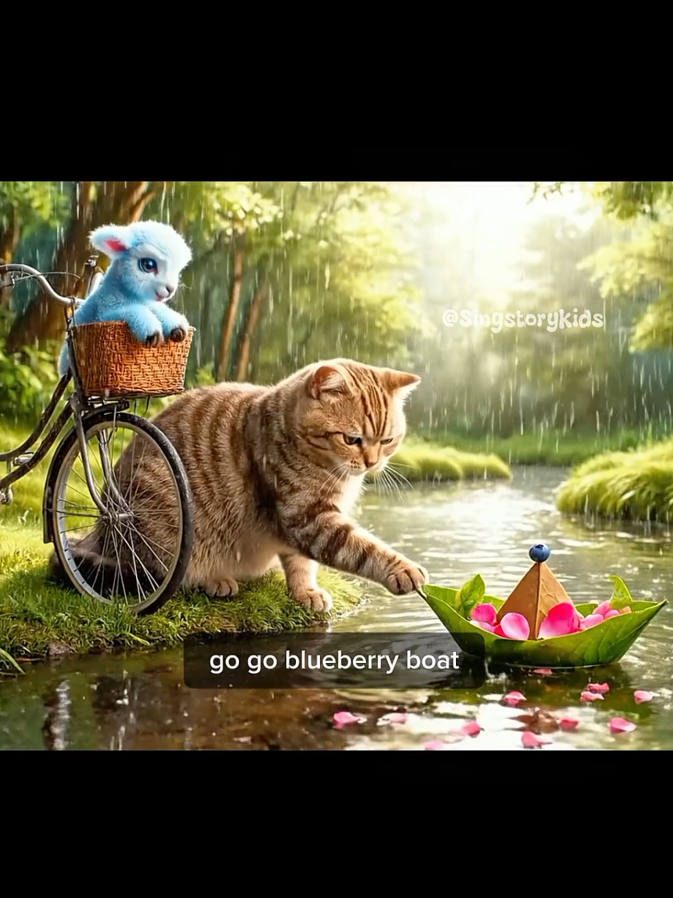 Mama Cat Crafting Leaf Boats for her Kitten!  Little Baby kitten videos for kids to make your baby laughing !  Funny little kitten video in raining. Funny animated animal songs for kids. #kids #songsforkids #kidsbelike #kittycat #raining #meowing #miumiu  #animal #kidssong #stream  #babycat #babytiktok  #cocomelon  #kitty  #fyp #animatedstories  #littlecat  #1million 