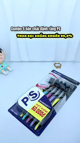 Combo bàn chải đánh răng PS than bạc kháng khuẩn 99,9% 🦷🪥 #review #banchaidanhrang #ps #viral #tiktok #xh 