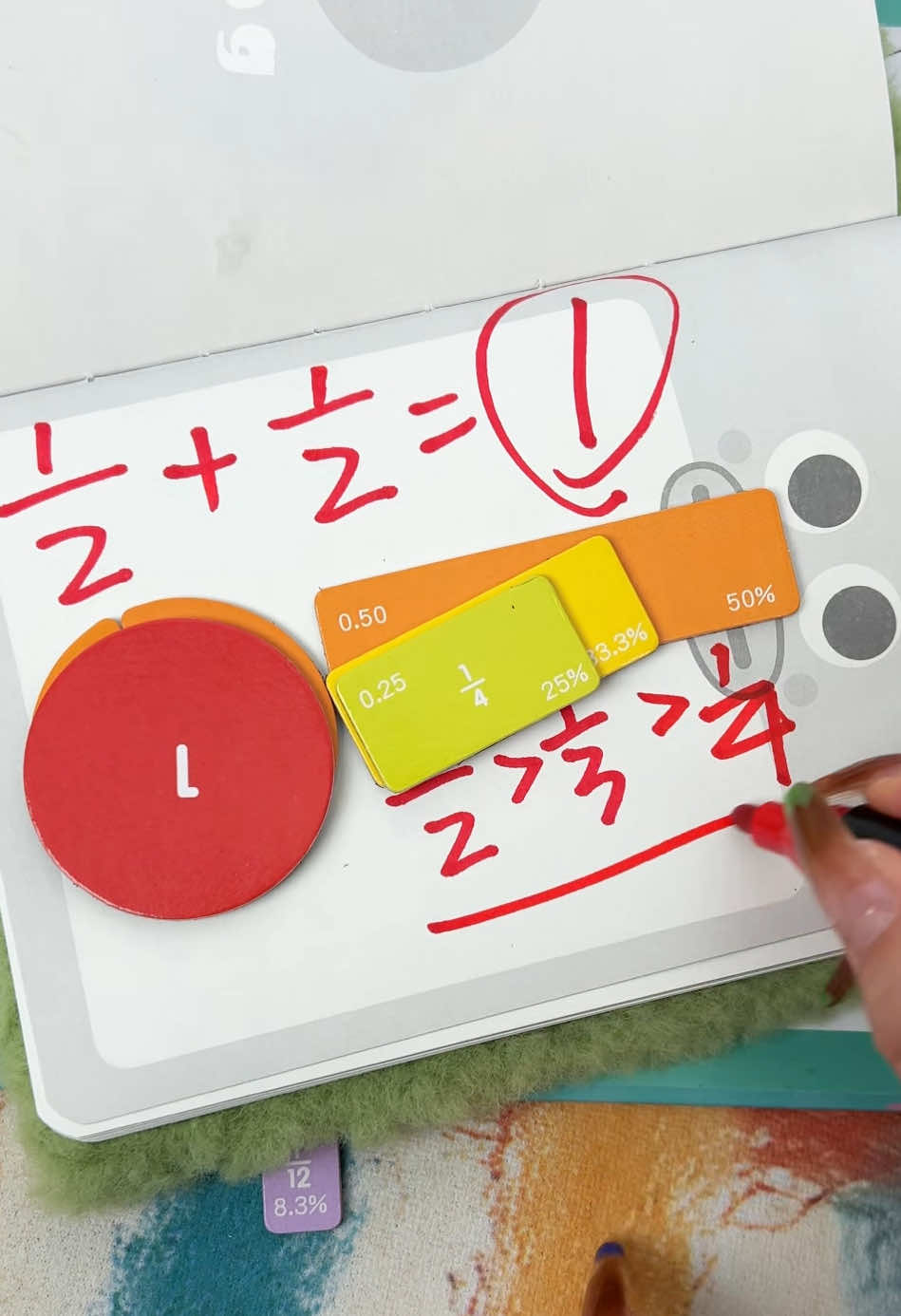 Boring math? Not anymore! Make 3 fractions fun with this magnetic puzzle.🧩➕➖✖️➗ #educationaltoy #montessori #kindergarten #preschool #earlychildhoodeducation #earlychildhood #math #numbers #toddlerm #dealsforyoudays #spotlightfinds #Mayicivo #Mayicivogift #birthdaygift #globalpick#usa_tiktok 