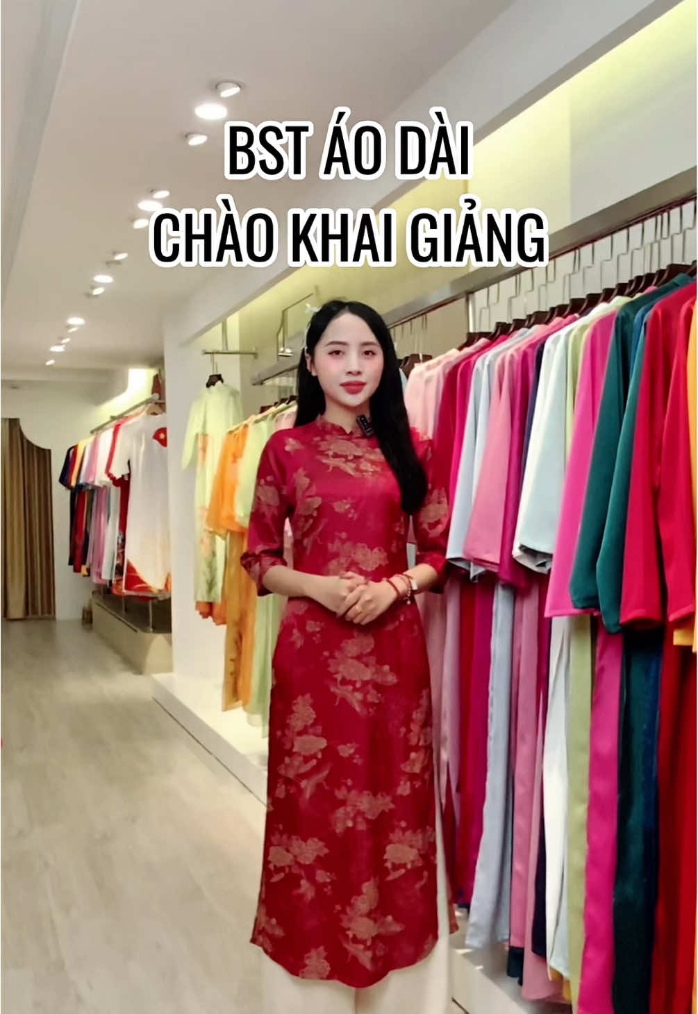 Áo dài Hoa Dao - BST Chào mừng Khai giảng #aodai #giaovien #congchuc #econice 