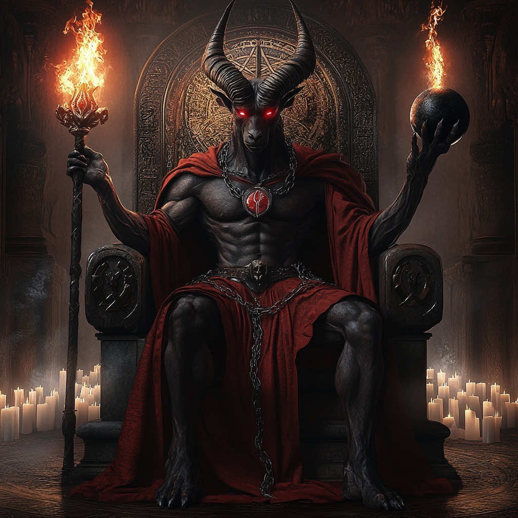 Behold Lord Baphomet, Keeper of Flame and Earth. #ai #aicontent #aiart #4k #wallpaper #wallpapers #art #posters #demon #demonology #gothic #fantasy #supernatural #midjourneyart #occult #fyp 