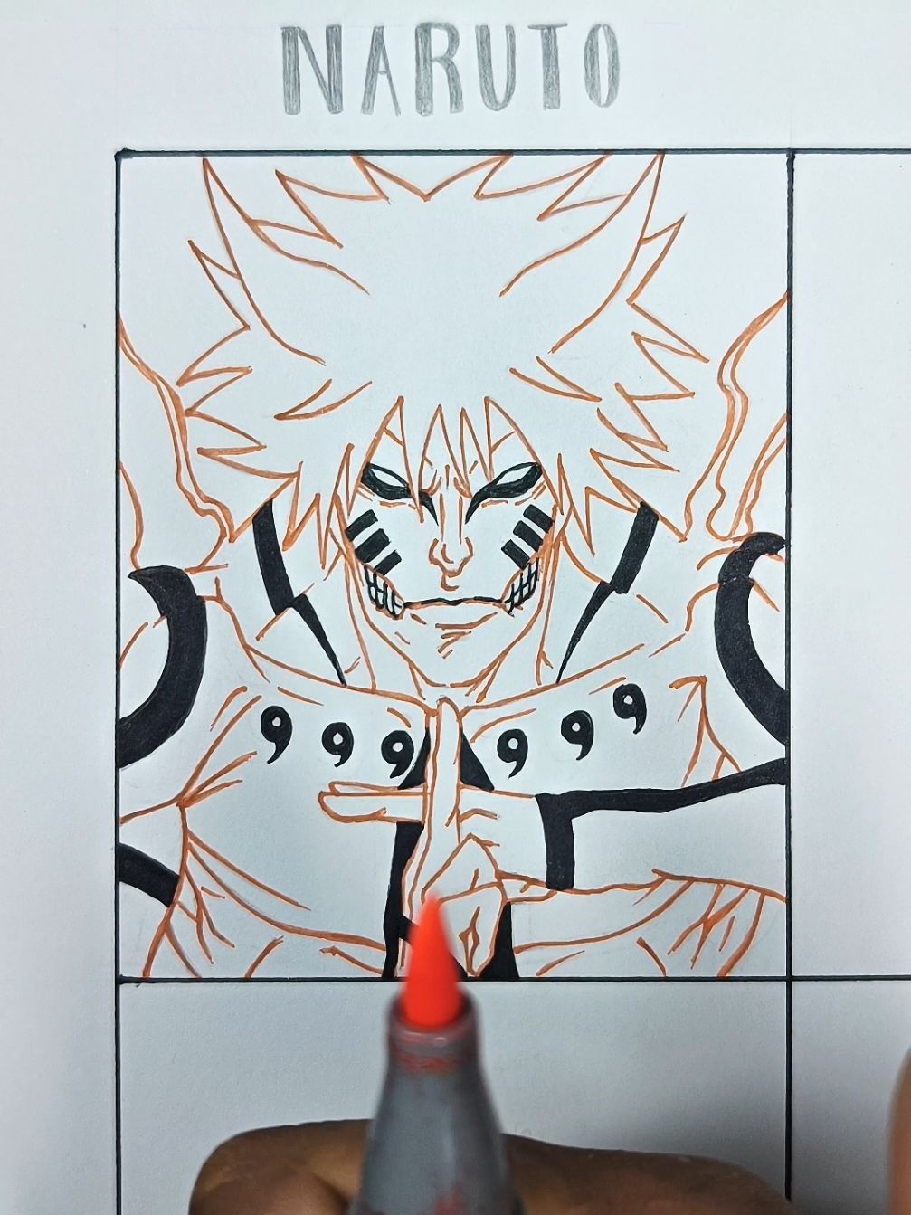 Drawing Naruto Uzumaki in TITAN style!?😳 #naruto #narutoshippuden #AttackOnTitan #drawing #anime #fyppageforyou #fypviralシ゚ 